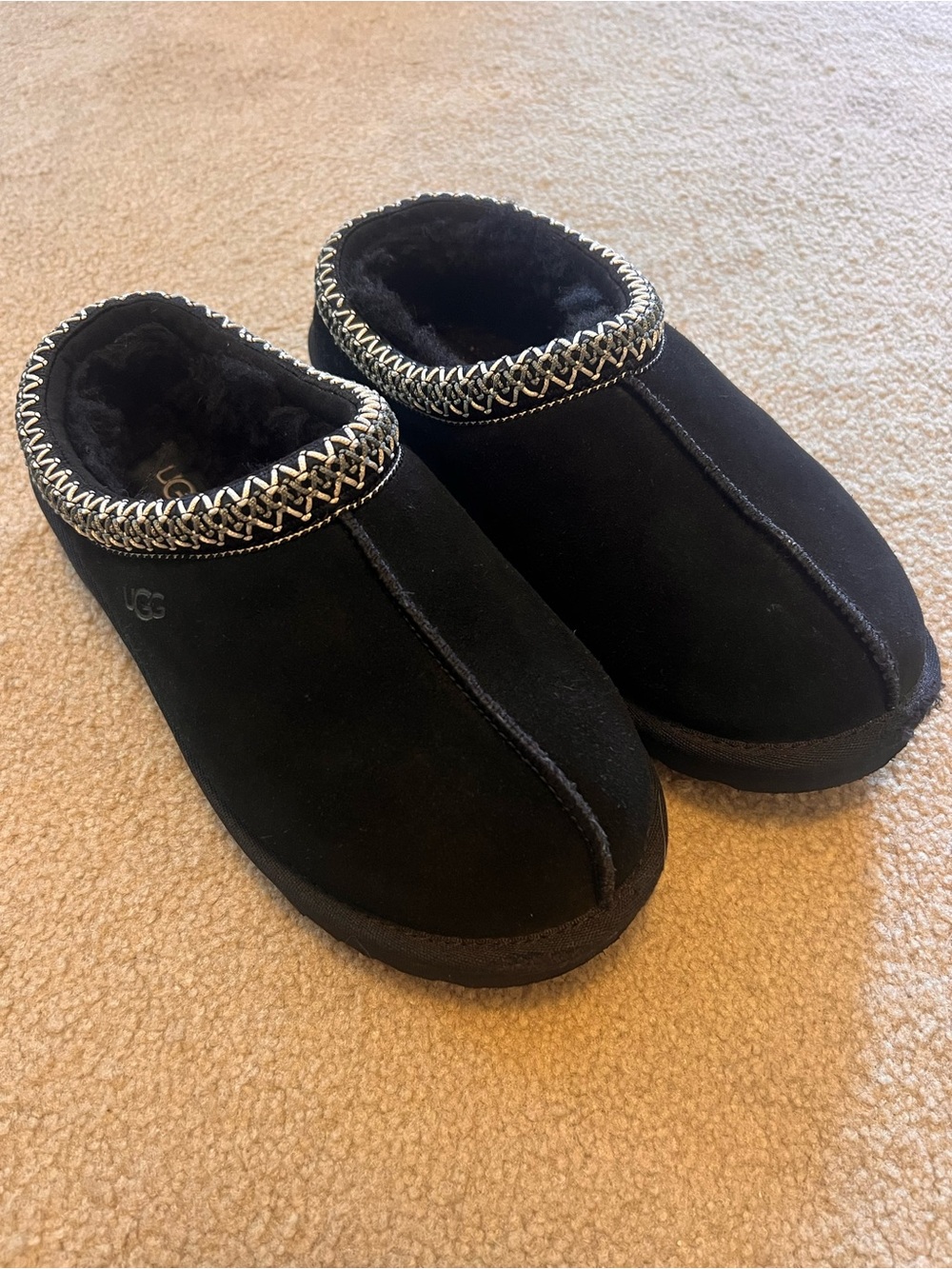 UGG Tasman II Slipper in Black Suede women’s 7 - Picture 3 of 7
